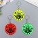 A keychain plastic reflective "Spacecraft with an alien" mix 5.4x5.4 cm