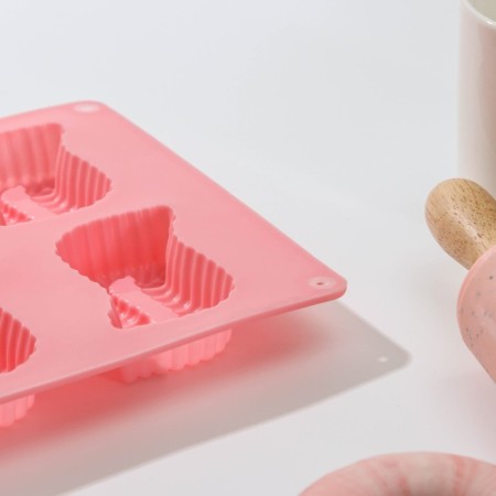 Baking uniform “Zorro”, silicone, 28 × 16 × 2 cm, 8 cells (5 × 6.6 cm), depth 1.7 cm, color mix-3