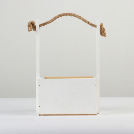 Wooden Kashpo, 15 × 12 × 8.5 (25) cm "Paul and love. Hearts", with print-2