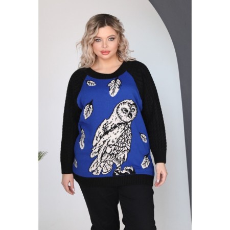 Women's sweater, size 54, the color is blue, black-6