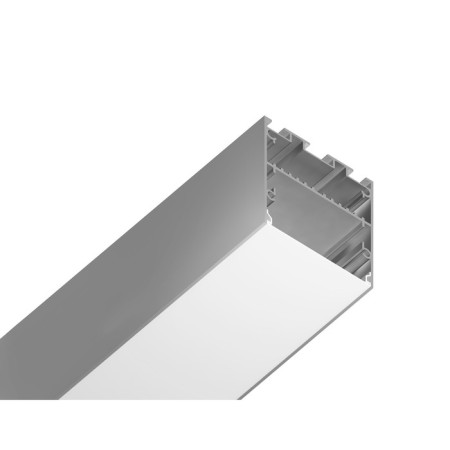 Profile aluminum overhead/suspended ambrella Illumination Profile System, GP3050AL, 2000x45x42 mm, silver color, matte dial-1