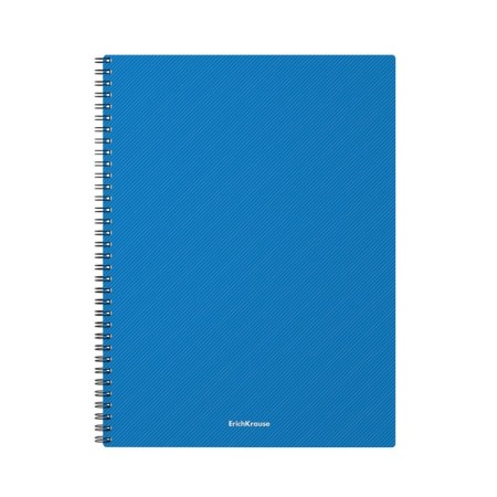 A4 notebook, 80 sheets in a cage on a spiral Erichkrause "Glance Vivid", with a plastic cover, an offset unit, white 100%, mix-2