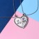 Kulons "Demetrons" Best Friends, Heart, Color Black Silver, 45 cm