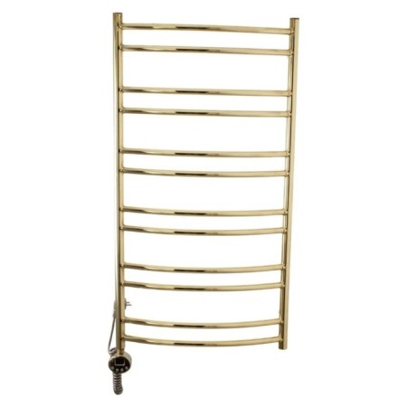 Domoterm electric heated towel rail "Calipso" P12, 500x1000 mm, left, gold