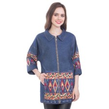 Cardigan female, size 44, blue color