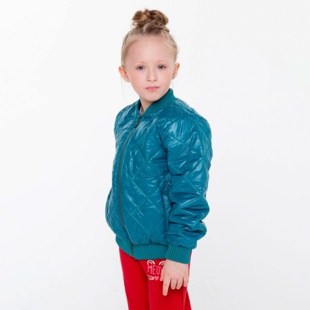 Jacket for girls, green color, height 104 cm-2