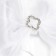 Outlet. Hair bow on elastic band, white, 6x25 cm, princesses