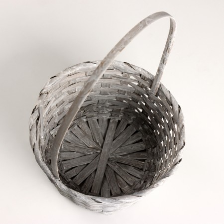 A set of baskets of 3 pcs, d21x10xh36cm, gray, bamboo-5
