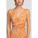 Sarafan female, size 48, orange color