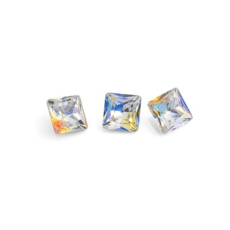 Rhinestones for the design of the nails TNL "Square", transparent, 10 pcs