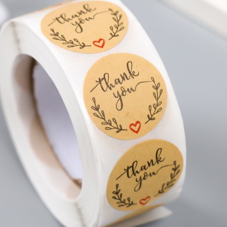 Stick Paper "Craft. Gratitude" d = 2.5 cm 500 pcs in a roll 3x6.5x6.5 cm-2