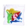 A set of curly eraser 4 pieces "dinosaurs" in a package on a zip-carrier (barcode on a piece) mix