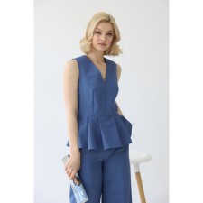 Топ с баской, размер 50