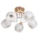 Olivia chandelier 5x60W E27 gold, white 52x52x28cm