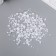 Decor for creativity plastic "Half of beads. White" d = 3-10 mm, set 10 grams