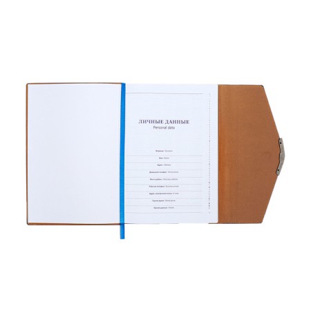 Organizer, A5, 140 sheets, cage, cover of the leatherette "style", blue-6