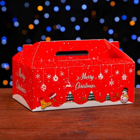 Box for 6 cupcakes "Happy New Year!" 23.6 x 15 x 9 cm-1