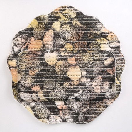 Bath pillow with suction cups 33x33 cm "shells", Mix drawing-5