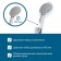 Santek's bath mixer "Arma", short spout, with accessories, chrome