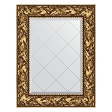 Mirror with engraving in the baguette frame, Byzantium gold 99 mm, 59x76 cm