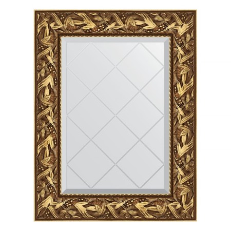 Mirror with engraving in the baguette frame, Byzantium gold 99 mm, 59x76 cm