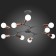 Ceiling EVOLUCE lamp. Sle106403-09. Palare. 9x60 watts, E27, 89x89x35.5 cm, gray color, pink gold