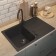 Quartz-quartz kitchen up-up-quartz upd-04, rectangular, color 04 black