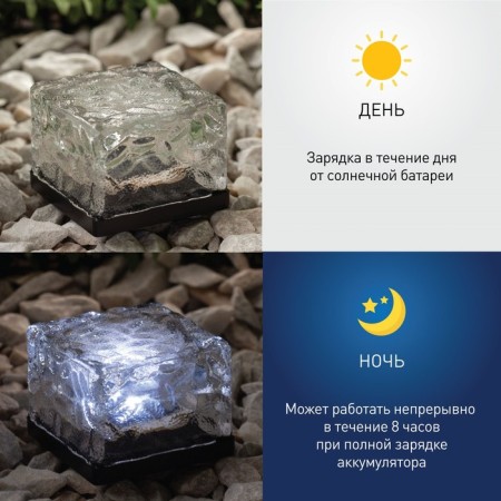 Lamp Garden era on the sunny battery "Stone" LED, IP54, warm white-5