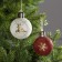 A set of Christmas tree balls "Golden threads" 2 pcs., Battery, 1 LED, glow warm white
