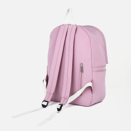 Young backpack from textiles on lightning, 5 pockets, pink color-3