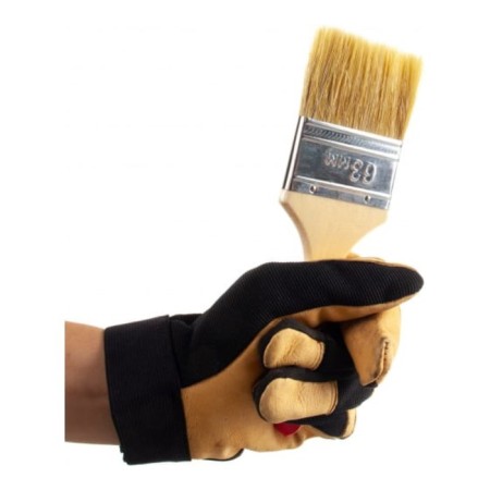 Brush flat bison 4-01001-063, natural bristles, wooden pen, 63mm-1