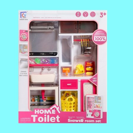 A set of furniture for the puppet "Bathroom", a sink, a dressing room-17