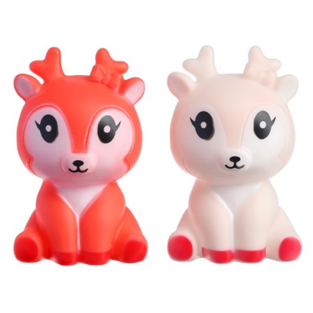 A set of rubber toys for the bathtub "deer", 2 pcs, color mix, crush me-3