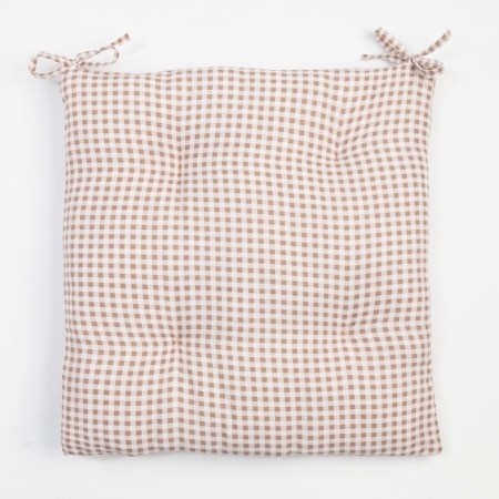 Siddle on the chair Ethel "Cell" 40x40 cm, col. Beige, 100% polyester-3