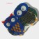 Glass Serving shares "thoughtful owls", 18 × 13.1 × 1.9 cm, blue color