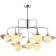 Saturn 9xg9 LED 5W chandelier, size 90x90x69.5-86 cm, chromium color