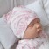A cap with a lapel and ears Kinderlitto "Flower Garden", return 3-6 months, 2 pcs