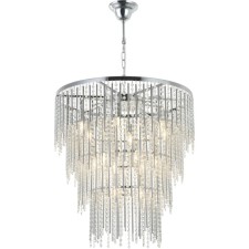 Crystal Crystal Chandelier Grandex 15xe14 40W, size 72x72x96-150 cm, color chromium