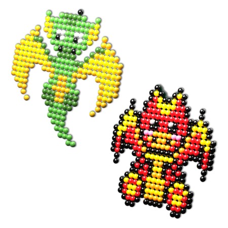 Aquamosaic "Dragon Green", more than 1000 balls, 3 stencils, in a package-8