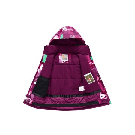 Ski costume for a girl, height 128 cm, raspberry color-3