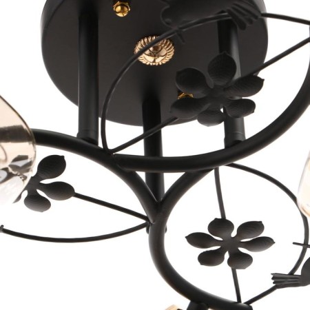 Economic Service Chandelier 00101/3 3x60W E27, black/amber, 50x50x28 cm-3