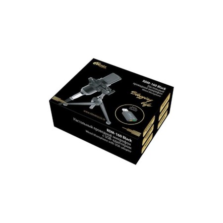 Microphone RITMIX RDM-160, 20-20000 Hz, Jack 3.5, USB, 1.5 m, black-2