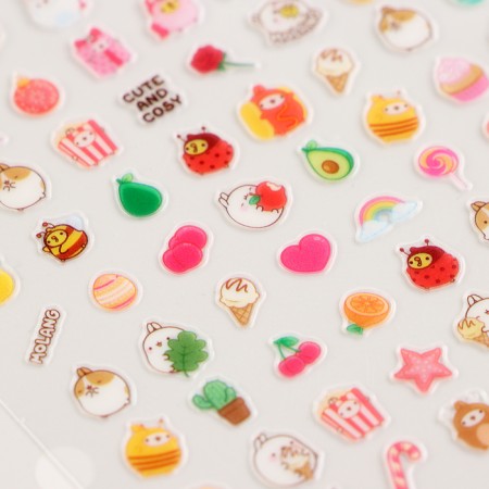 Set for decorating "Cute stickers and tattoos" blue-5