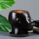 Pot - organizer "Head" dark brown, 1.3 l/16x14x15cm