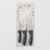 A set of kitchen knives "Eneolit", 3 objects, blade 8.5 cm, 17 cm, 20 cm, black color