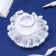 Hair elastic band Bant "Schoolgirl" Pearl Flower, D-8 cm, white