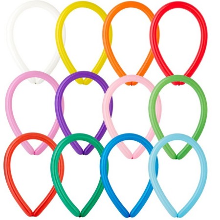Twisting ball 260, pastel, set of 100 pcs., Mix color-1