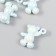 Decor for creativity Plastic "mother-of-pearl bear with loop" of pale blue 3x1.4x3.1 cm