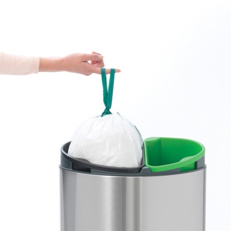 Garbage bucket Brabantia Touch Bin New, two -section, steel color, 10 l / 23 l-3