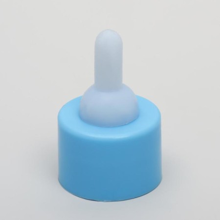 A bottle for feeding rodents of 30 ml with silicone nipple (short nose), blue-2